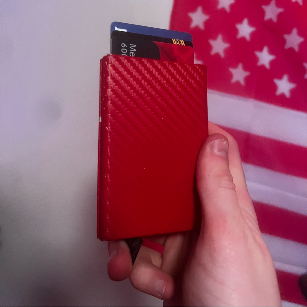 Red Carbon Fiber Wallet